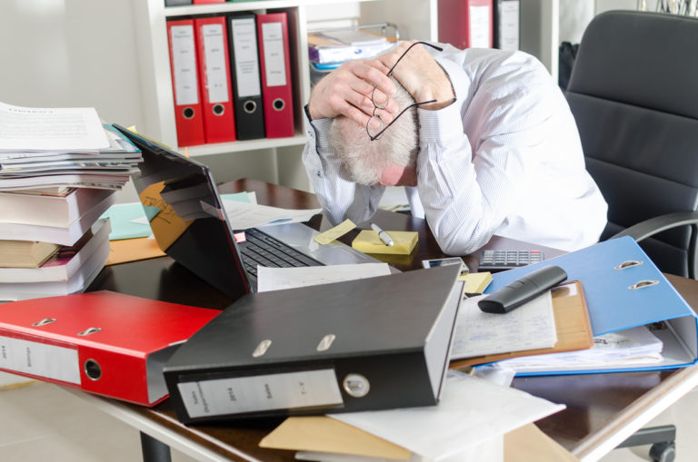 Stressed businessman